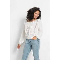 Bonprix Överdelar Bonprix Crochet Lace Blouse Ivory