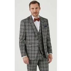 Skopes Tatton Grey Check Tailored Fit Suit Jacket