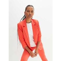 Red Blazers Bonprix Ruched Sleeve Blazer Bright Red