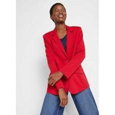 Red Blazers Bonprix Longline Jersey Blazer Red