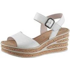 Gabor Heeled Sandals Gabor Tiered Wedged Heel Sandals White