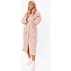 Brentfords Towel Bath Robe Dressing Gown 100% Cotton Light Pink One