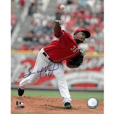 ATHLON CTBL-037227 x in. MLB Edinson Volquez Signed Cincinnati Red Photo COA