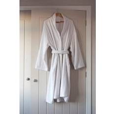 White Robes Victoria London Velour 100% Cotton Bathrobe Dressing Gown White One