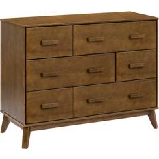 Kid's Room Babyletto Scoot 6 Drawer Dresser Natural Walnut