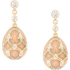 Faberge Palais Tsarskoye Selo 18ct Yellow Gold Diamond White Earrings Yellow Gold