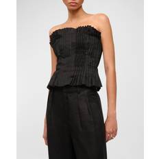 Staud Black Parma Tube Top