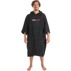 S Surf Ponchos Dryrobe Changing Towel in Black-Medium