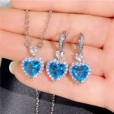 Red, 9 Arrival Red Heart Bridal Jewelry Sets for Women Anniversary Gift Jewelry J7900