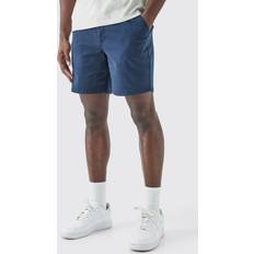 Chinoshortsit - Sininen boohooMAN Mens Fixed Waist Skinny Fit Chino Shorts - Navy