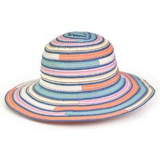 Stripes Headgear Dsport C72 Ladies Summer Striped Edge Cloth Hat Sun Hat Foldable Fisherman Hat Flower Cloth Fashion Sun Hat Holiday Travel Hat