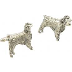 Silver Plated Cufflinks English Pewter English Pewter Springer Spaniel Cufflinks Multicoloured