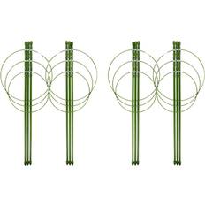 PVC/Plastic Trellises Tlily 4 Pack Plant Support Cage Metal Rust Garden Plant Support Ring Plant Stake Plant Support