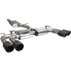 Exhaust Systems Scorpion Resonated 3.15" GPF Back Exhaust System Valved" 4x 100mm Round Ascari Fibre Tailpipes