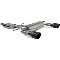 Exhaust Systems Scorpion Resonated 3" Cat Back Exhaust System Valved" 2x 100mm Round Daytona Ceramic Black Tailpipes
