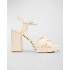 Platform Heeled Sandals Stuart Weitzman Dayna Leather Crisscross Platform Sandals