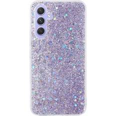 Samsung Galaxy A34 Mobilcovers MTP Products Samsung Galaxy A34 5G Glitter Flakes TPU Cover Lilla