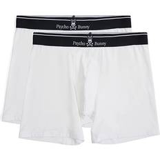 Psycho Bunny Underwear Psycho Bunny Solid 2-Pack Boxer Brief White Men's Underwear White