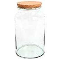 Esschert Design Wide Mouth Half Open Terrarium Bottle Transparent Medium