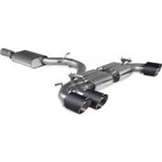 Exhaust Systems Scorpion Resonated 3.15" GPF Back Exhaust System Valved" 4x 114mm Round Ascari Fibre Tailpipes