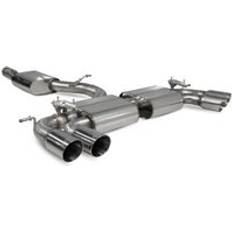 Exhaust Systems Scorpion Resonated 3.15" Cat Back Exhaust System Valved" 4x 100mm Round Daytona Polished Tailpipes