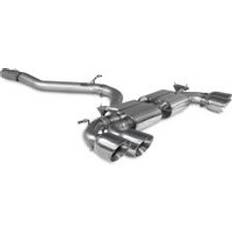 Exhaust Systems Scorpion Non-Resonated 3.15" GPF Back Exhaust System Valved" 4x 114mm Round Daytona Polished Tailpipes