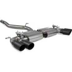 Exhaust Systems Scorpion Non-Resonated 3.15" Cat Back Exhaust System Valved" 4x 100mm Round Daytona Ceramic Black Tailpipes