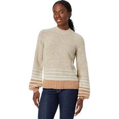 Smartwool Women Tops Smartwool Cozy Lodge Ombre Sweater Oat Heather Women's Clothing Beige