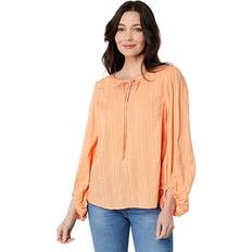 Tommy Hilfiger Blouses Tommy Hilfiger Puff Sleeve Blouse Delacroix Dobby/Coral Reef Women's Clothing Orange US 12-14