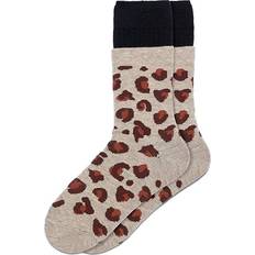 Leopard - Women Socks Hue Layered Crew and Demi Crew 2-Pack Leopard Women's Crew Cut Socks Shoes Animal Print One