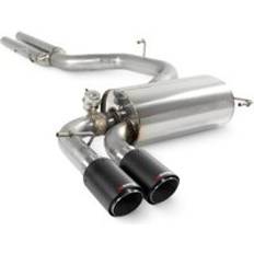 Exhaust Systems Scorpion Non-Resonated 3.15" Secondary Cat Back Exhaust System Valved" 2x 90mm Round Ascari Fibre Tailpipes