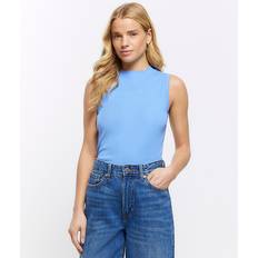 Blue - Women Tank Tops River Island Womens Blue Rib Tank Top