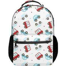 Unisex School Bags Bangyan Little Car Printed Cartoon Comfortable School Backpacks Unisex Waterproof Laptop Book Bag for Students Travel