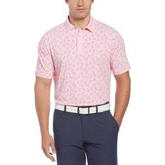 Callaway Clothing Callaway Painted Chevron Trademark Print Polo Candy Pink Men's Clothing Pink