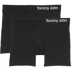 Men's Underwear Tommy John Cool Cotton Boxer Brief Pack Black Double Men's Underwear Black