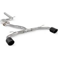 Exhaust Systems Scorpion Non-Resonated 3" GPF Back Exhaust System With Back Box Delete" 2x 114mm Round Ascari Fibre Tailpipes