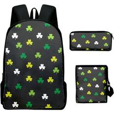 Backpacks Bangyan Small Fresh Leaf Pattern 3 Pcs/Set Casual School Bag College Waterproof with Shoulder Bag for Books and Laptop