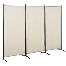 Beige Room Dividers Homcom 6' 3 Panel Room Divider