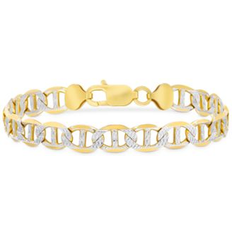 Men Bracelets on sale Italian Gold Men's Two-Tone Diamond Cut Mariner Link Bracelet in Sterling Silver & 14k Two-Tone