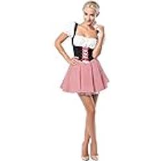 Partychimp Tannhäuser 2679692 Dirndl Eva Kostüm, Schwarz/rot