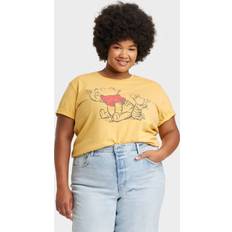 Clothing Disney Women's Winnie-The-Pooh and Piglet Short Sleeve Graphic T-Shirt Yellow 3X