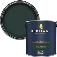 Dulux Green Paint Dulux Heritage Matt Mallard Wall Paint Green 2.5L