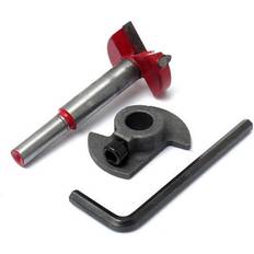 Keshen Boring Wood Hole Saw Cutter Drill Bit and Depth Guide Wood Working Tungsten Tipped Carbide Drilling Hinge Hole