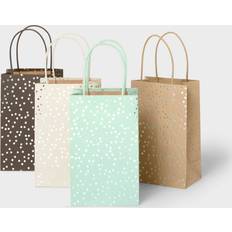 Silver Gift Bags Spritz 4pk XS Silver Foil Dots Gift Bags