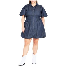 Denim - Long Dresses City Chic Plus Denim Ella Dress Dark denim