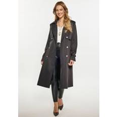 Silke/Siden Kappor & Rockar Faina Faina Mantel Schwarz Parka für Damen