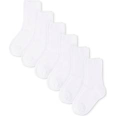 Underwear The Children's Place Boys Crew Socks 6-Pack 1-2 White Cotton/Polyester/Spandex