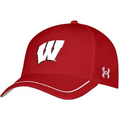 Caps Under Armour Youth Boys and Girls Red Wisconsin Badgers Blitzing Accent Performance Adjustable Hat Red