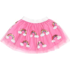 Pink Skirts Children's Clothing Little and Big Girls Magical Rainbow Tutu Skirt Pink tulle with sequins