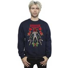 Gensere Netflix Stranger Things Christmas Demogorgon Sweatshirt Navy